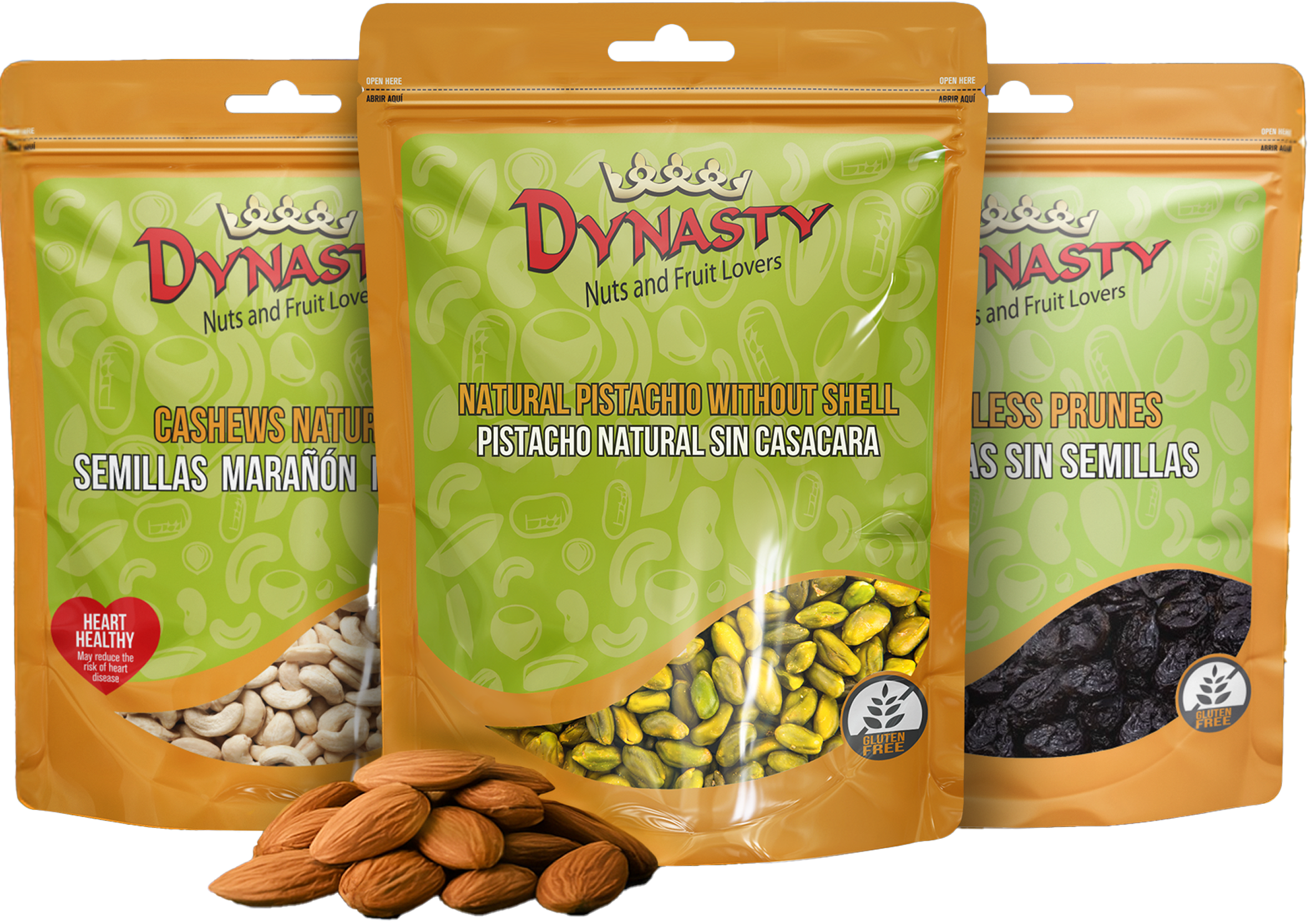 Bolsas de frutos secos Dynasty con almendras