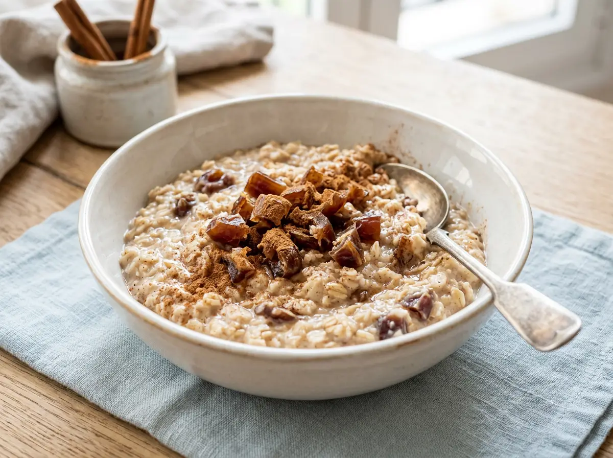 Avena con dátiles y canela
