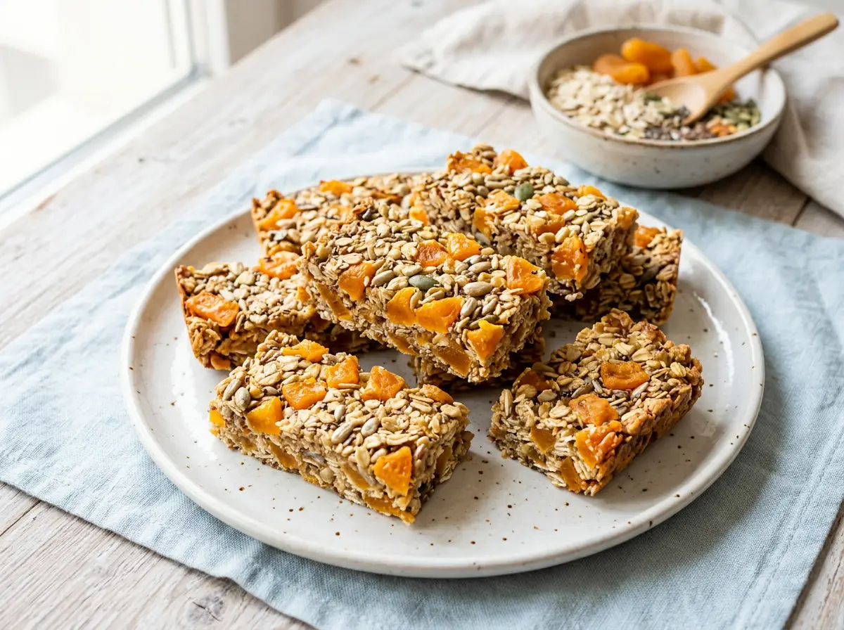 Barritas de albaricoque y avena