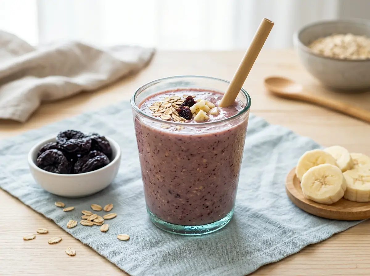 Batido de ciruela y avena