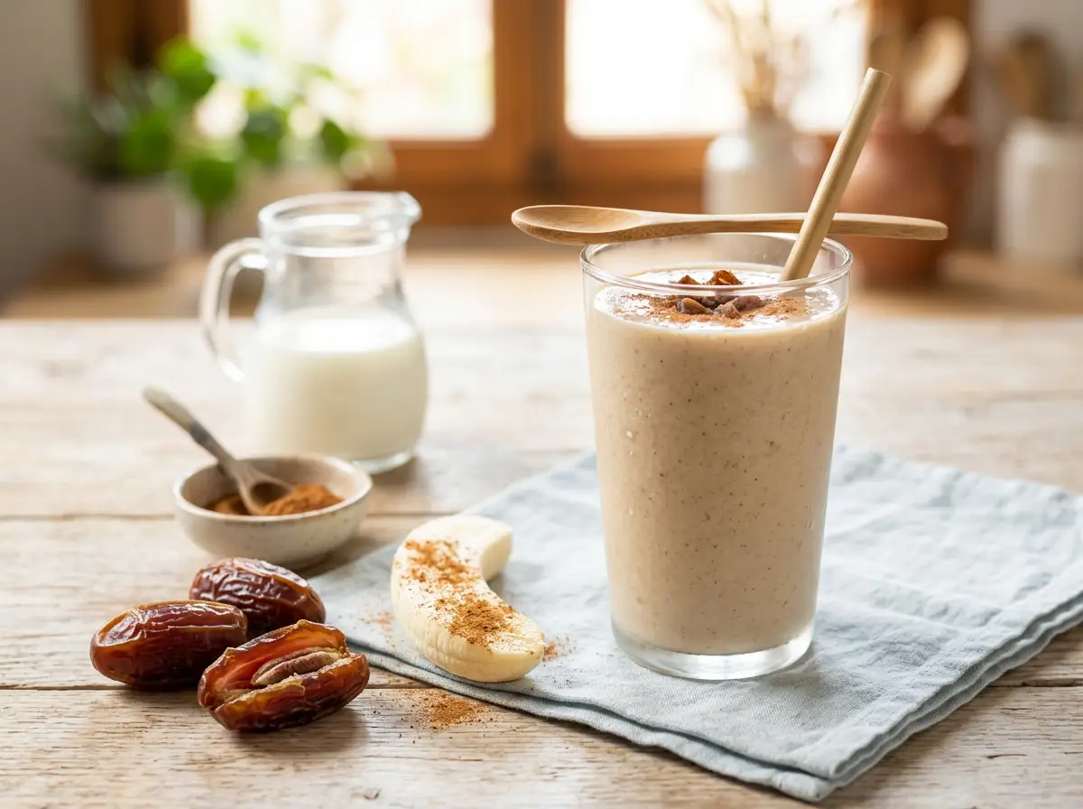 Batido de dátiles y canela