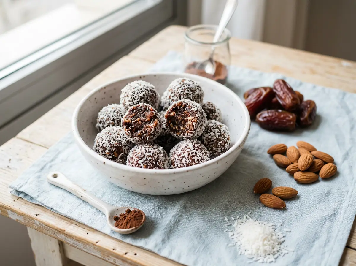 Bolitas de dátil y coco