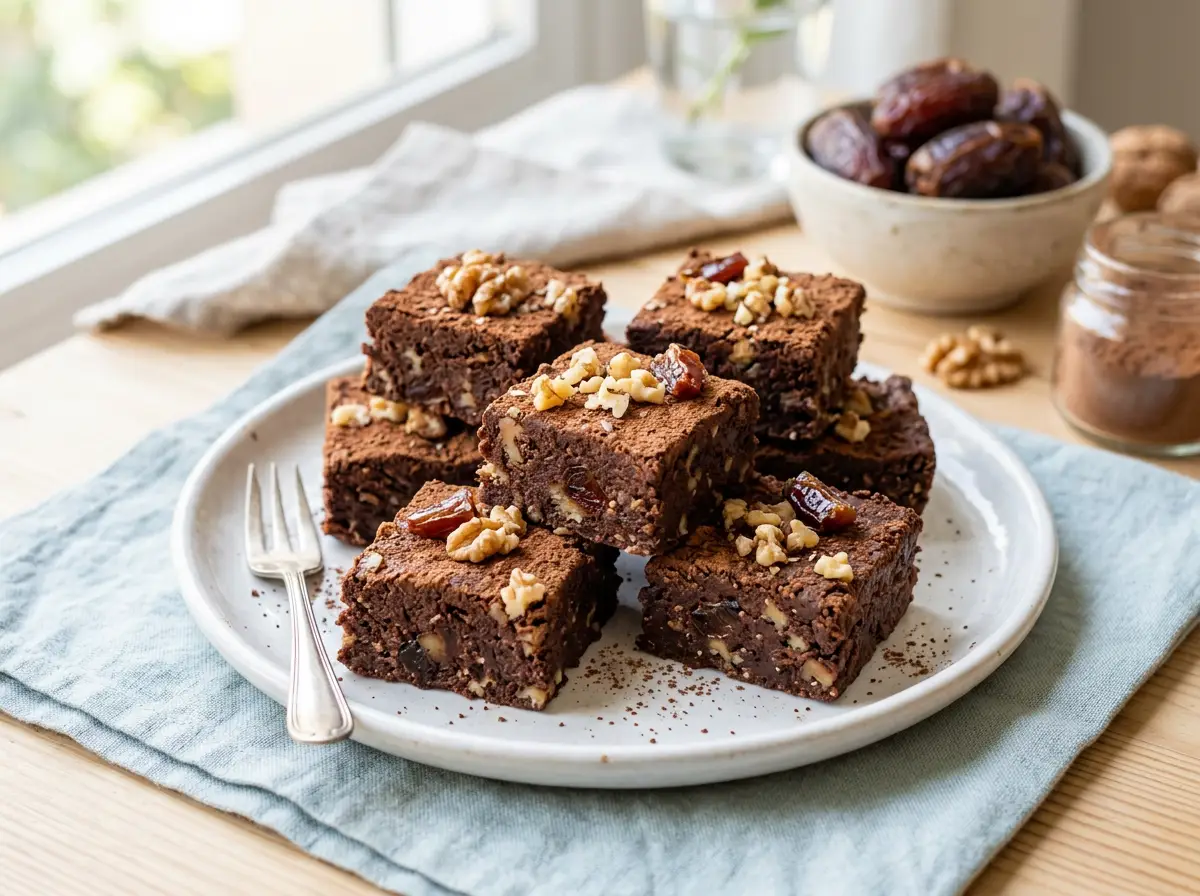 Brownies crudos de dátiles