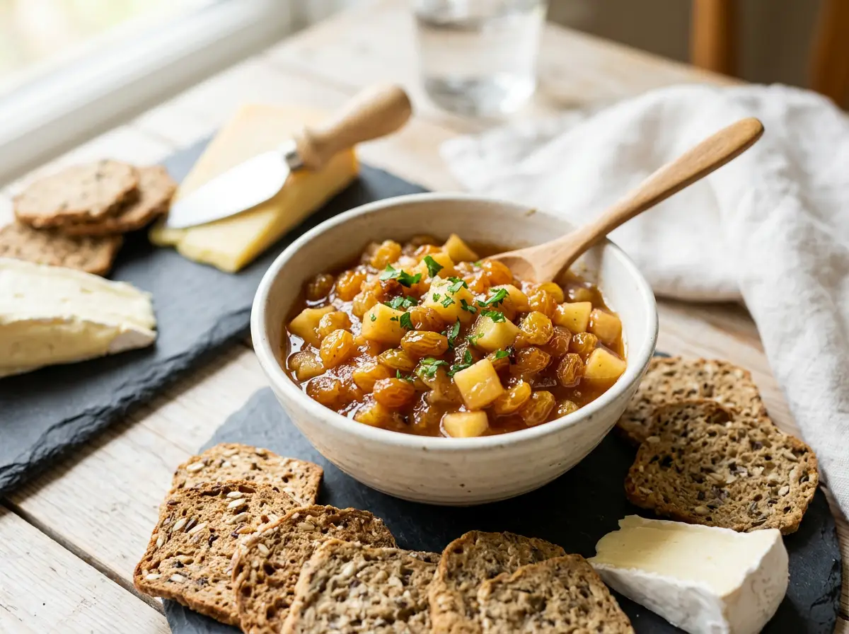 Chutney de manzana y pasas doradas