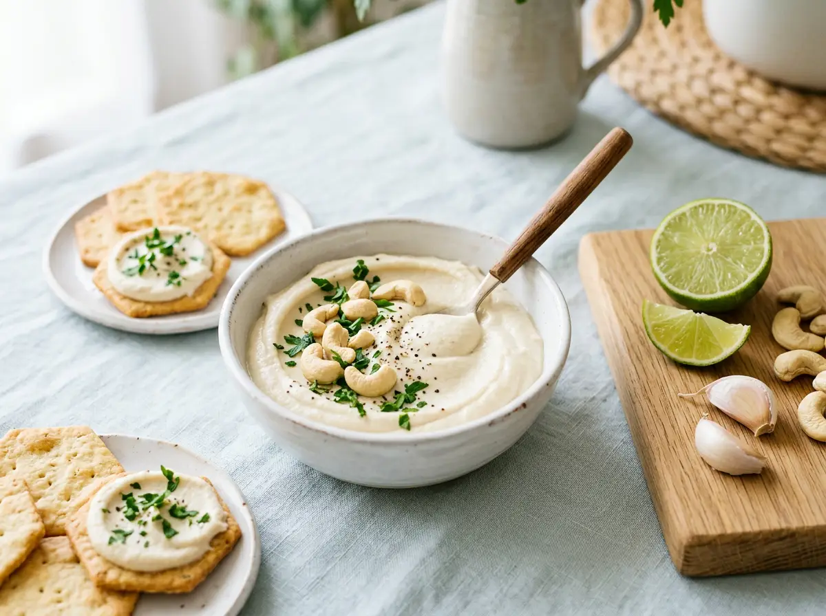 Crema de cajuil (queso vegetal)