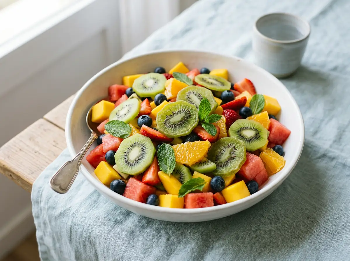 Ensalada de frutas con kiwi