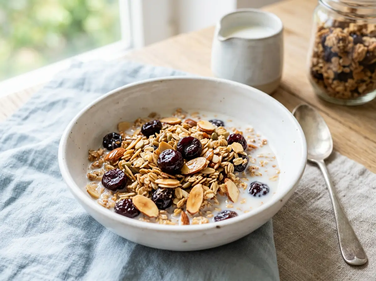 Granola de cherry y almendra
