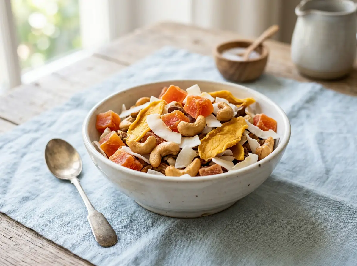 Mix de frutas tropicales para la merienda