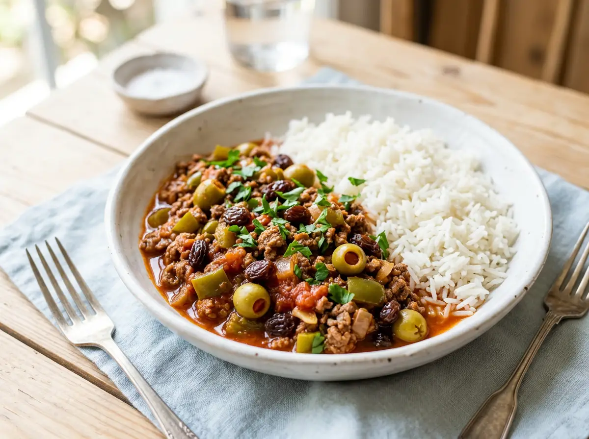 Picadillo con pasas