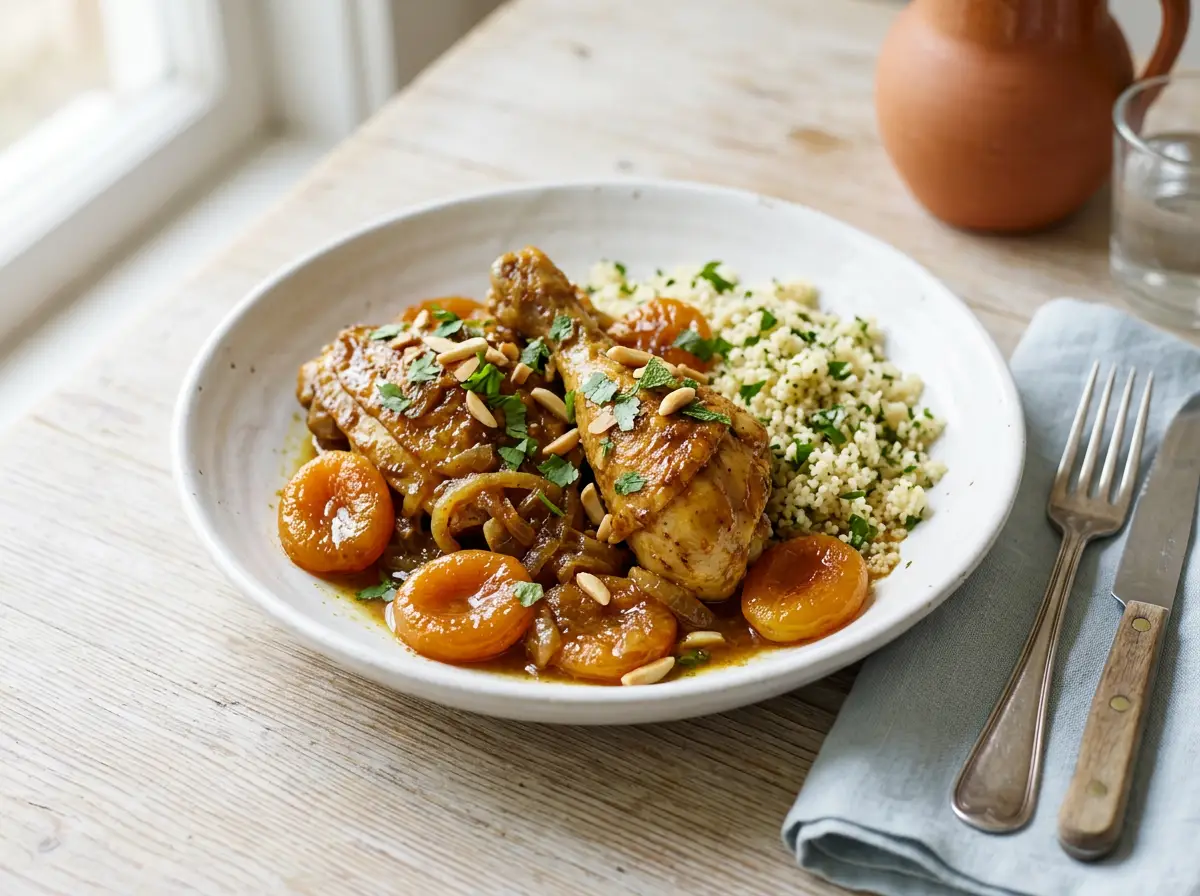 Pollo con albaricoques