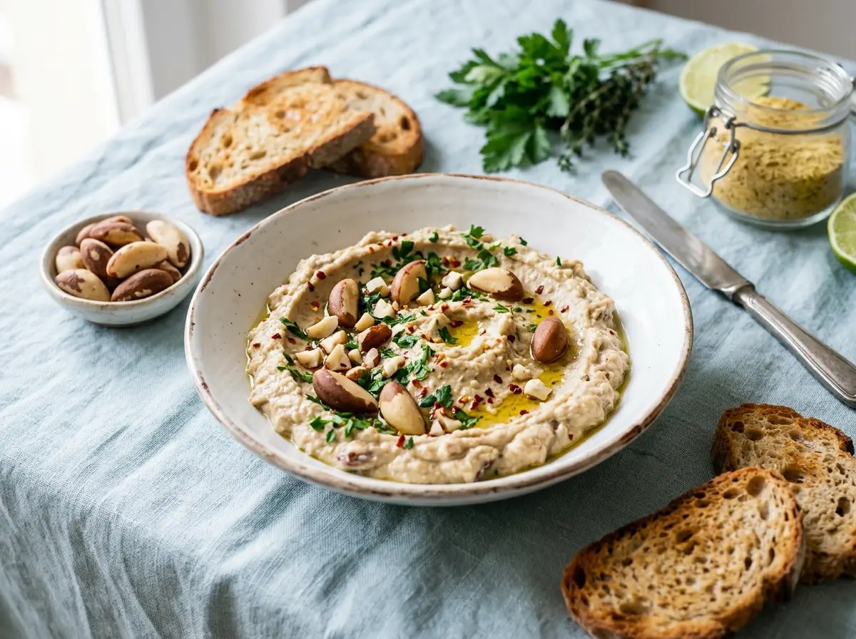 Queso vegano de nuez de Brasil