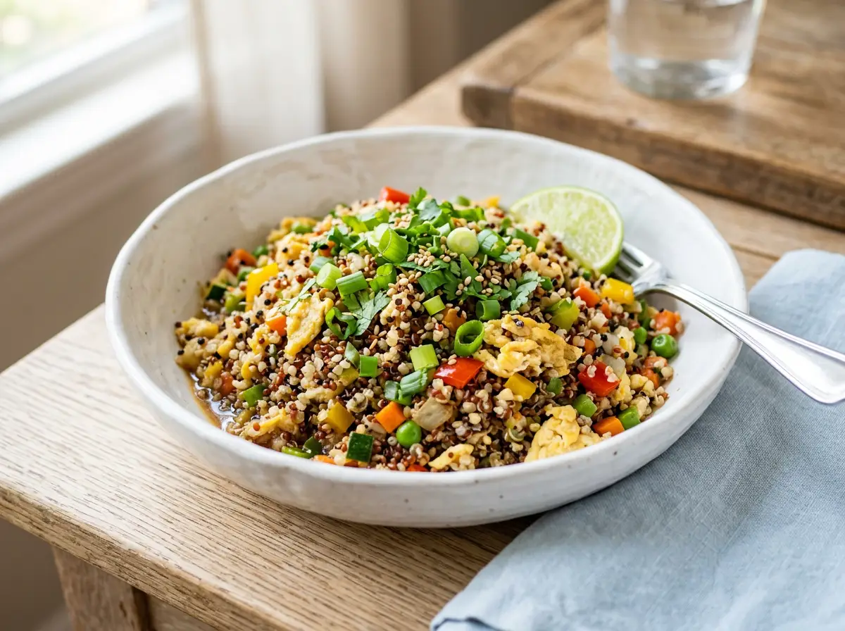 Quinoa salteada con huevo
