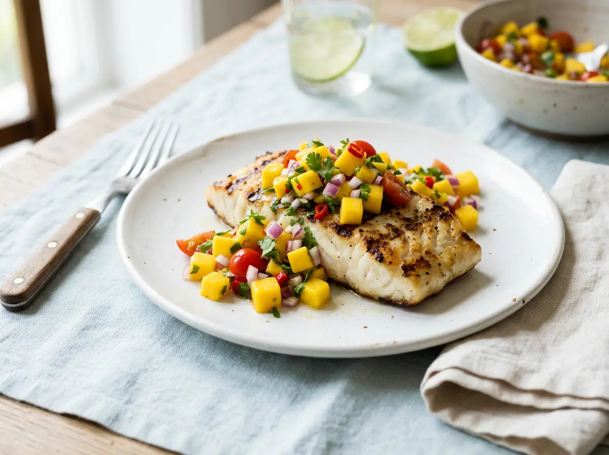Salsa de mango para pescado