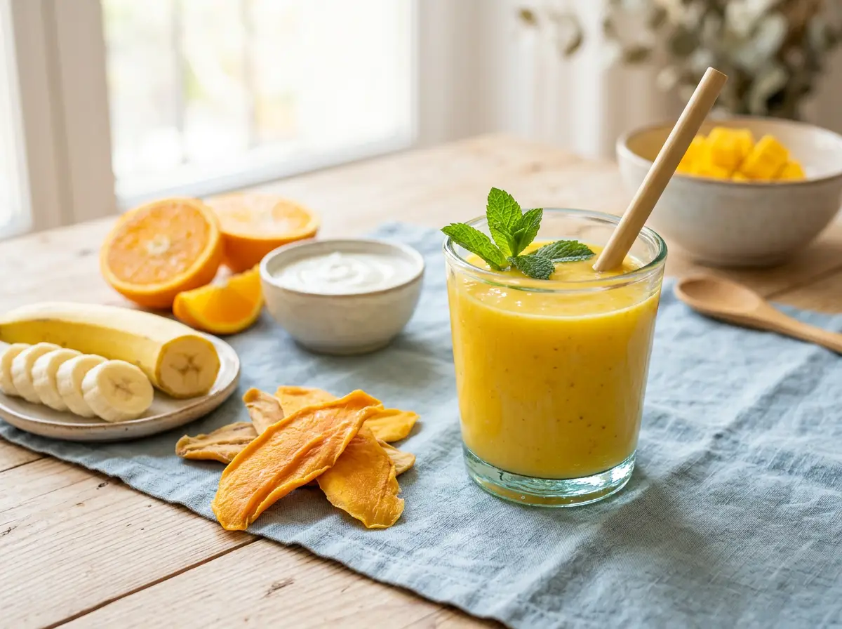 Smoothie tropical de mango